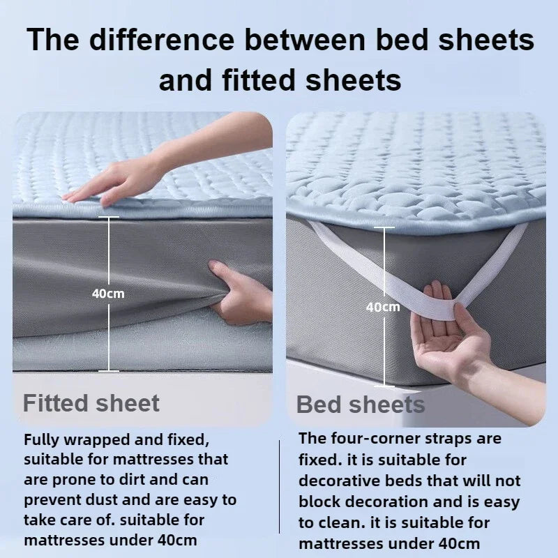 Surmatelas Rafraîchissant Épais Non-Dérappant pour Été